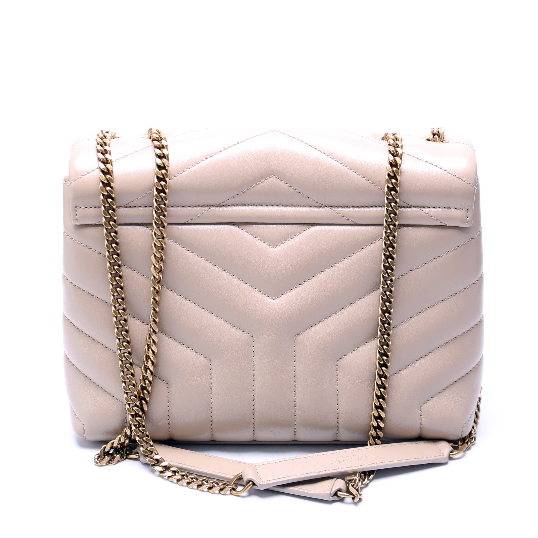 Loulou Satchel Small Beige