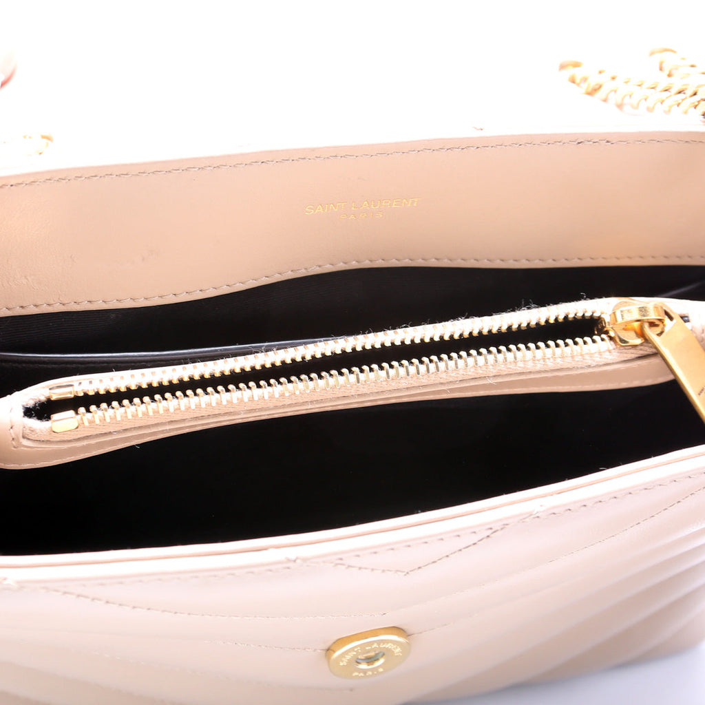 Loulou Satchel Small Beige