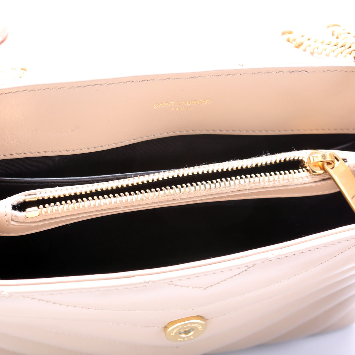 Loulou Satchel Small Beige