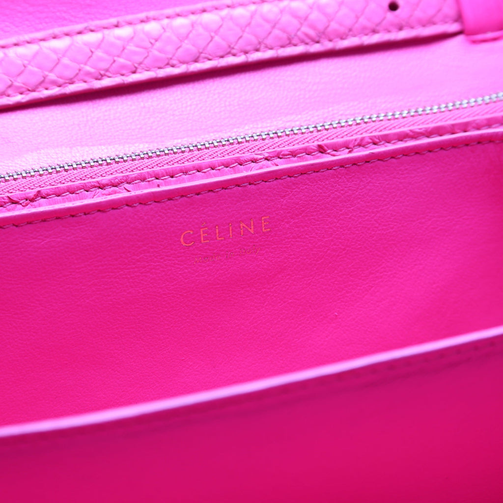 Classic Box Bag Python Medium Pink