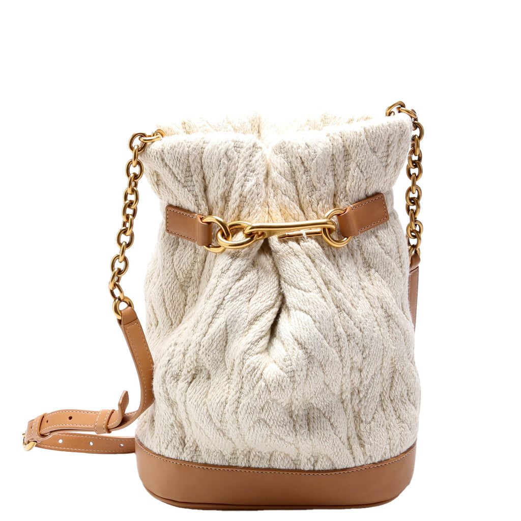 Le Maillon Bucket Knit/Calfskin Beige