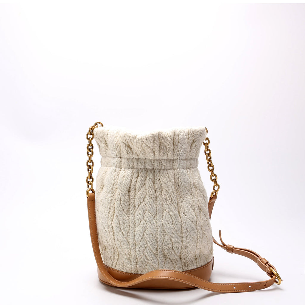 Le Maillon Bucket Knit/Calfskin Beige