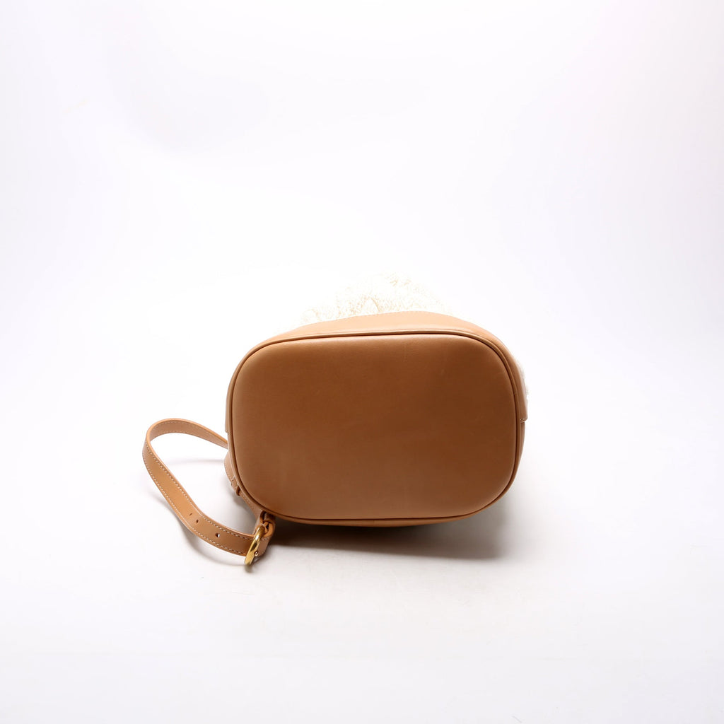 Le Maillon Bucket Knit/Calfskin Beige