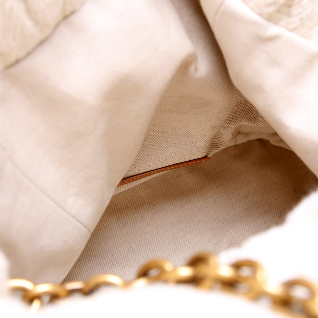 Le Maillon Bucket Knit/Calfskin Beige