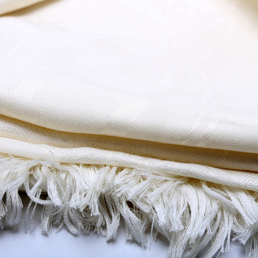 New Libris Stole Cashmere/Silk Scarf White