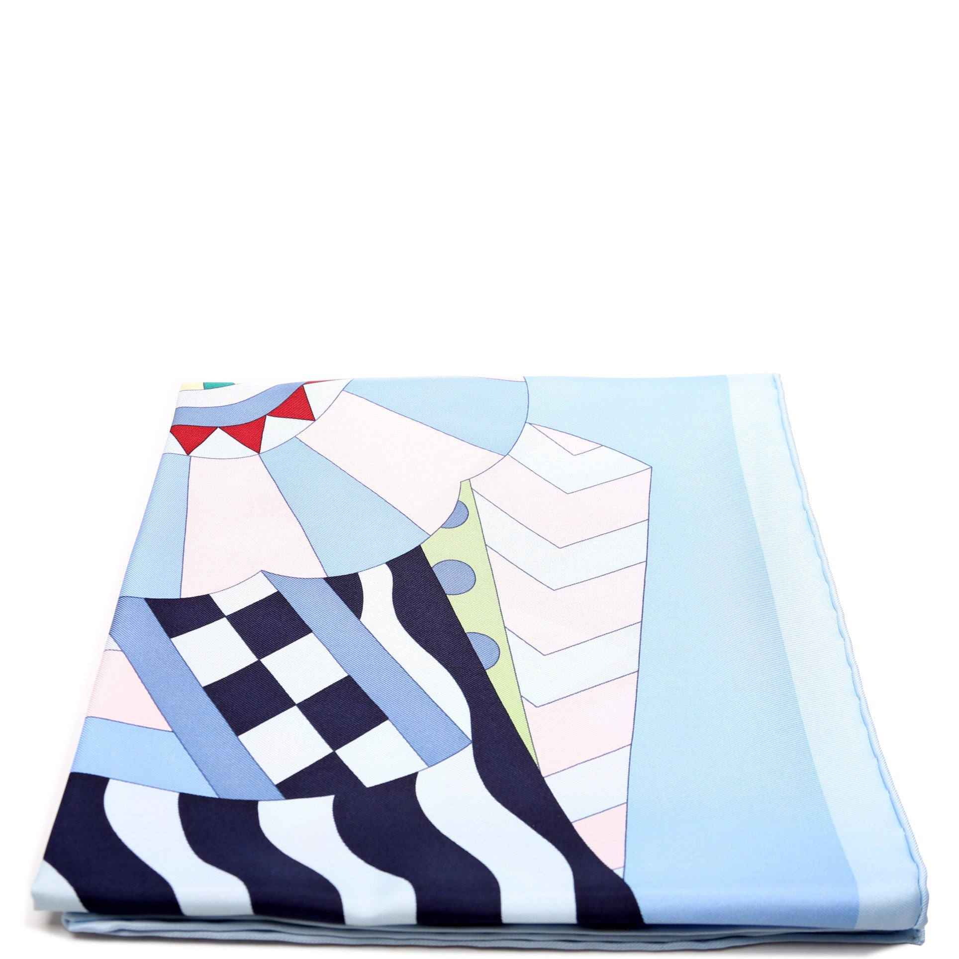 Cheval De Fete 90CM Silk Scarf Blue