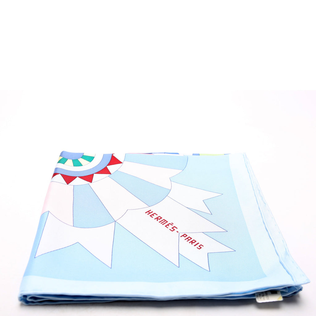 Cheval De Fete 90CM Silk Scarf Blue