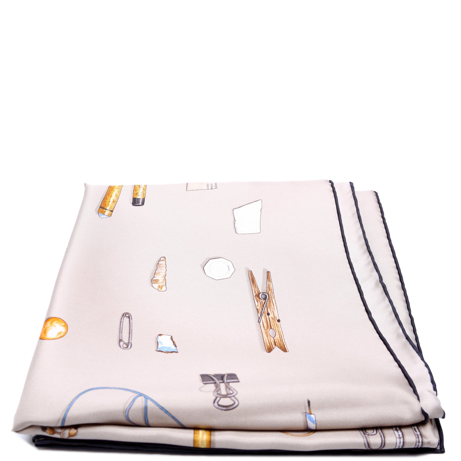 In The Pocket 90CM Silk Scarf Grey