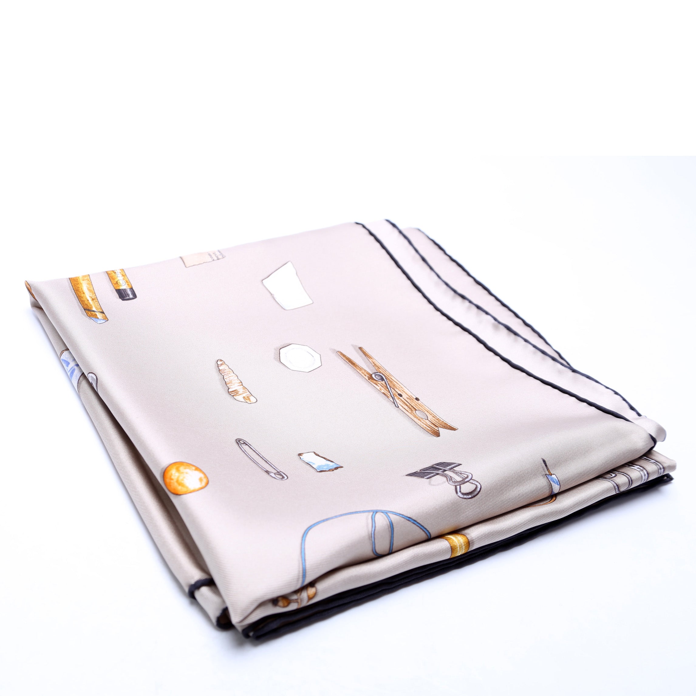 In The Pocket 90CM Silk Scarf Grey