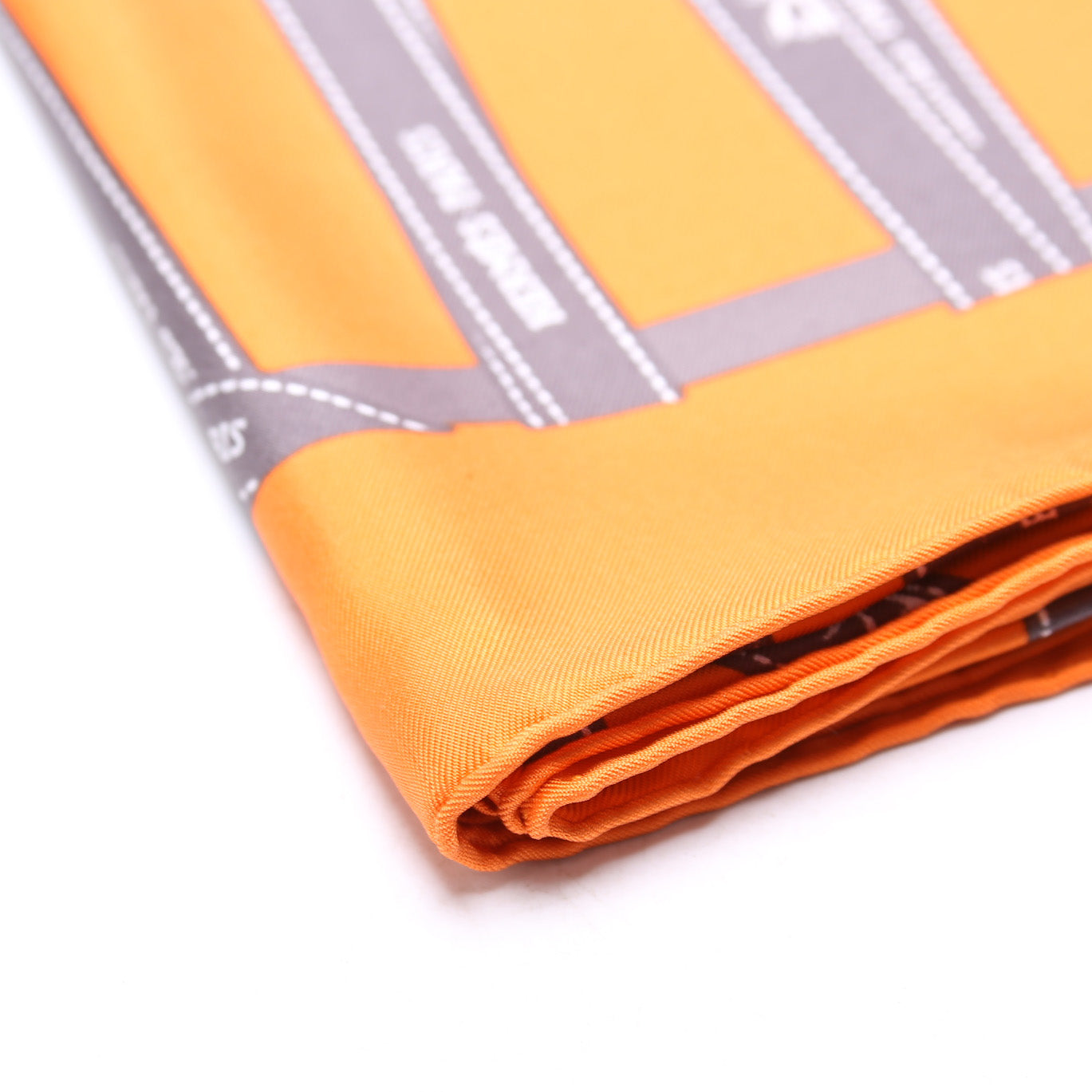 Bolduc 90CM Silk Scarf Orange