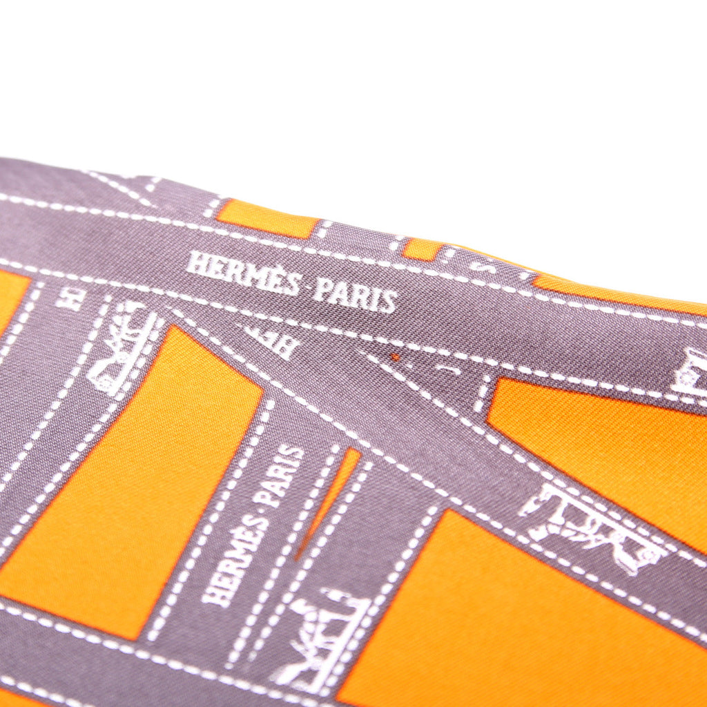 Bolduc 90CM Silk Scarf Orange