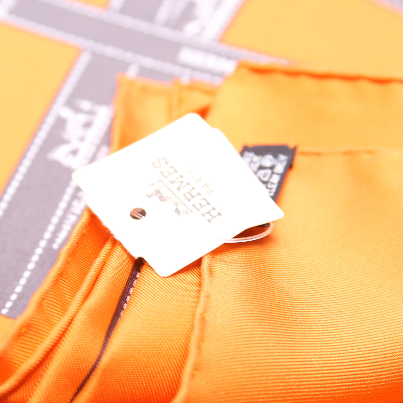 Bolduc 90CM Silk Scarf Orange