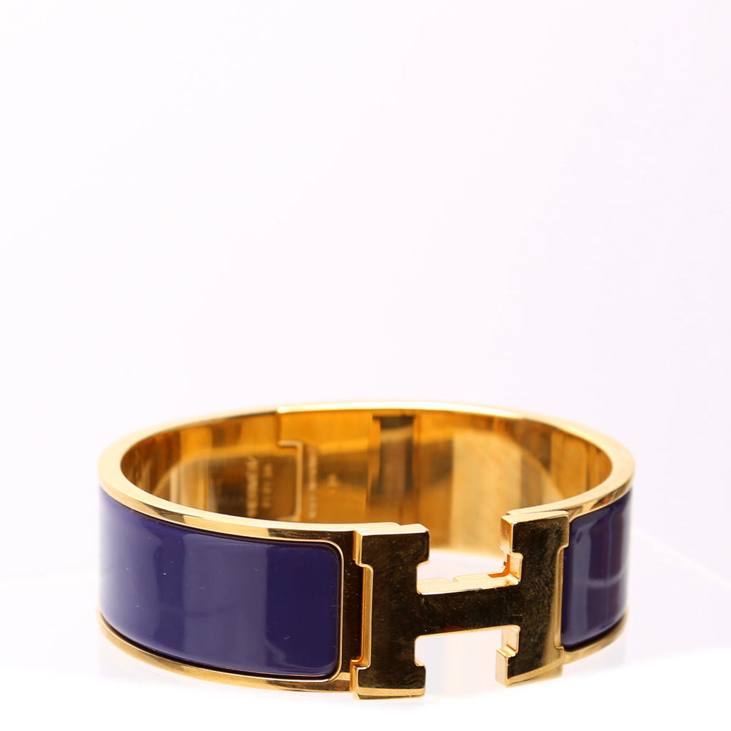 Clic Clac Wide GM Bracelet Purple/Gold