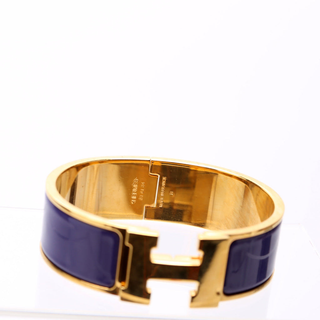 Clic Clac Wide GM Bracelet Purple/Gold