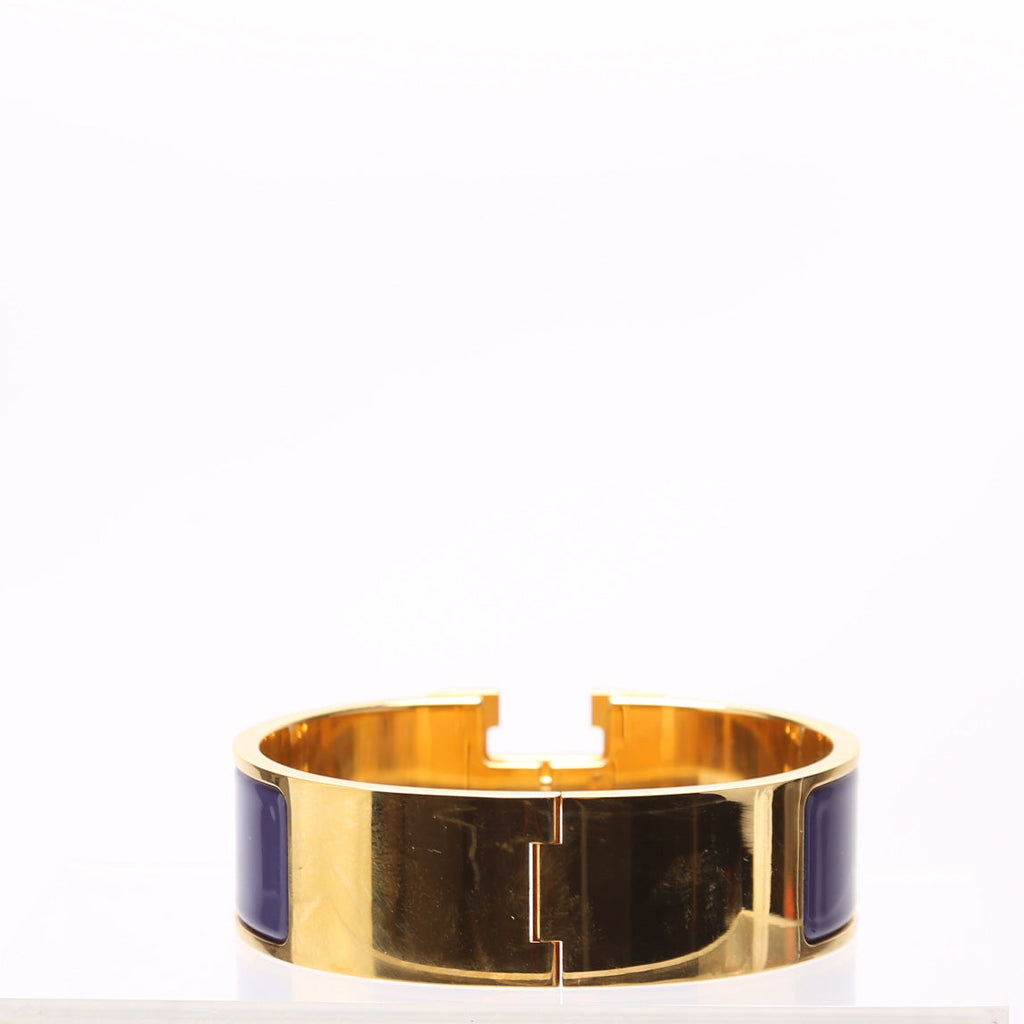 Clic Clac Wide GM Bracelet Purple/Gold