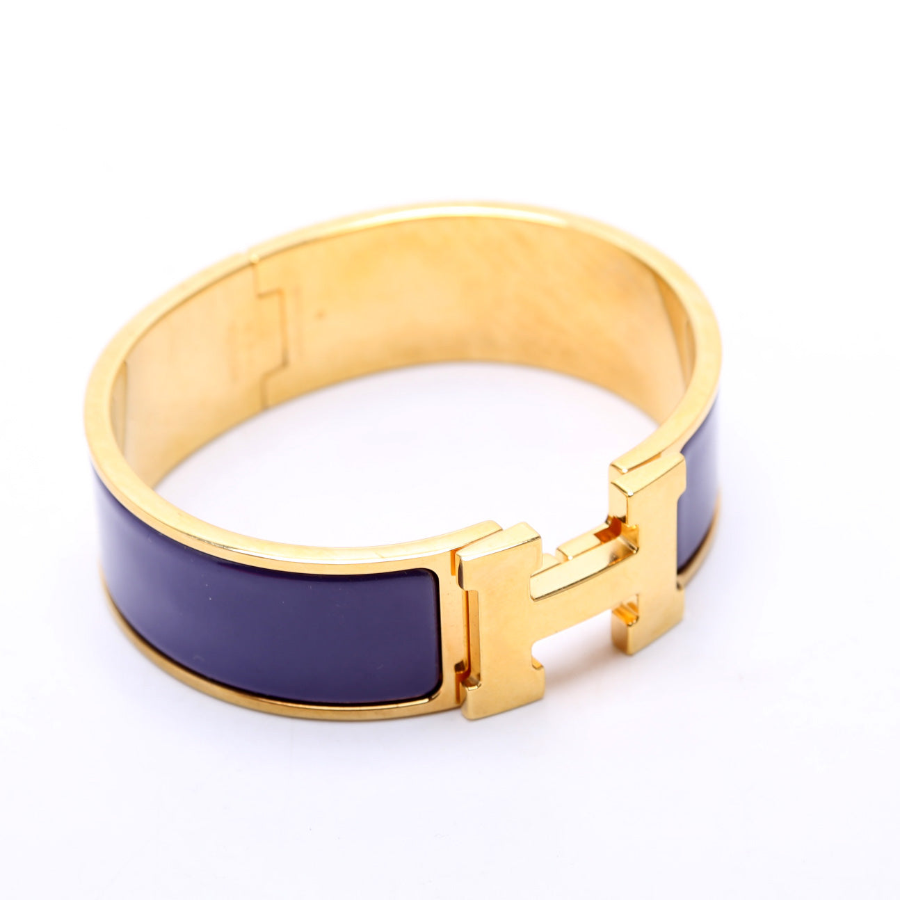 Clic Clac Wide GM Bracelet Purple/Gold