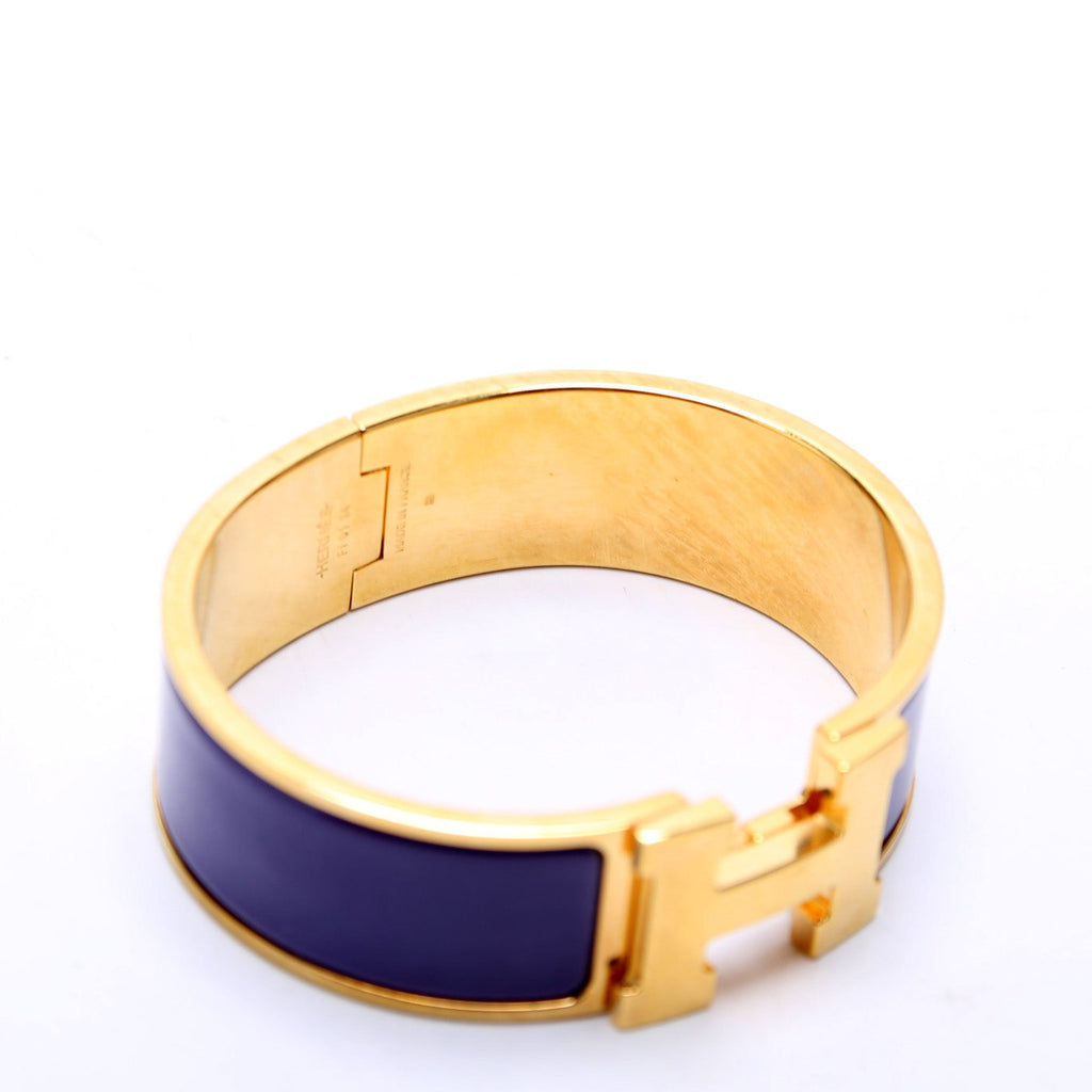 Clic Clac Wide GM Bracelet Purple/Gold
