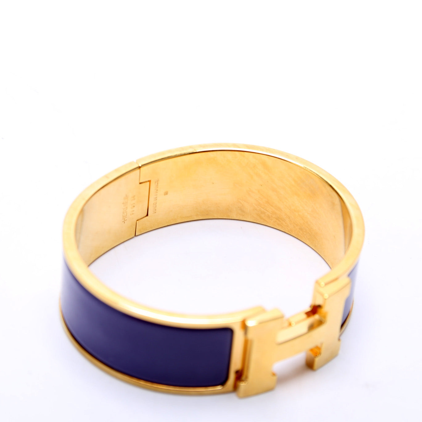 Clic Clac Wide GM Bracelet Purple/Gold
