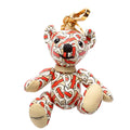 Thomas Bear TB Logo Leather Key Chain Beige/Red
