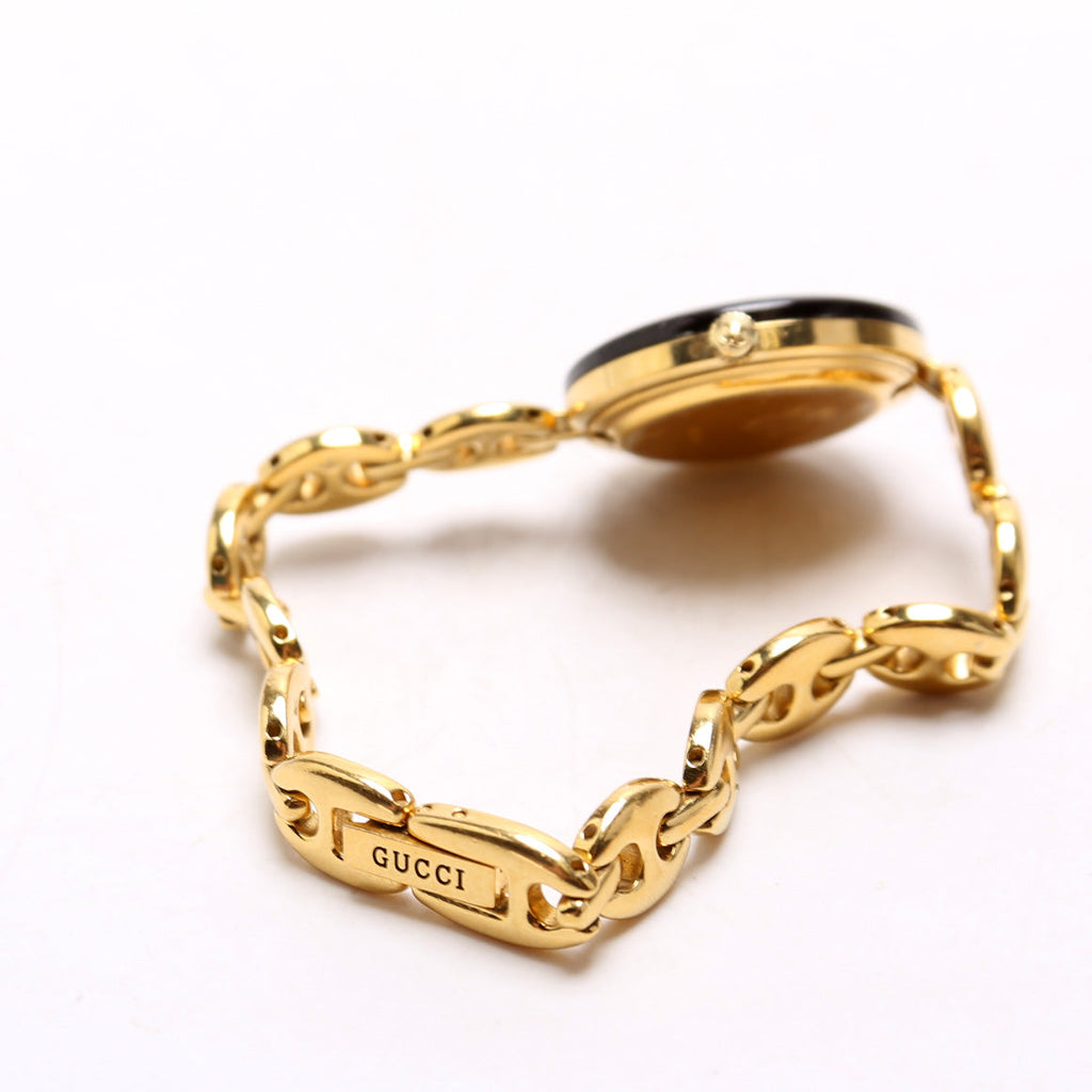 Chain Link Interchangeable Bezel Vintage Watch Gold