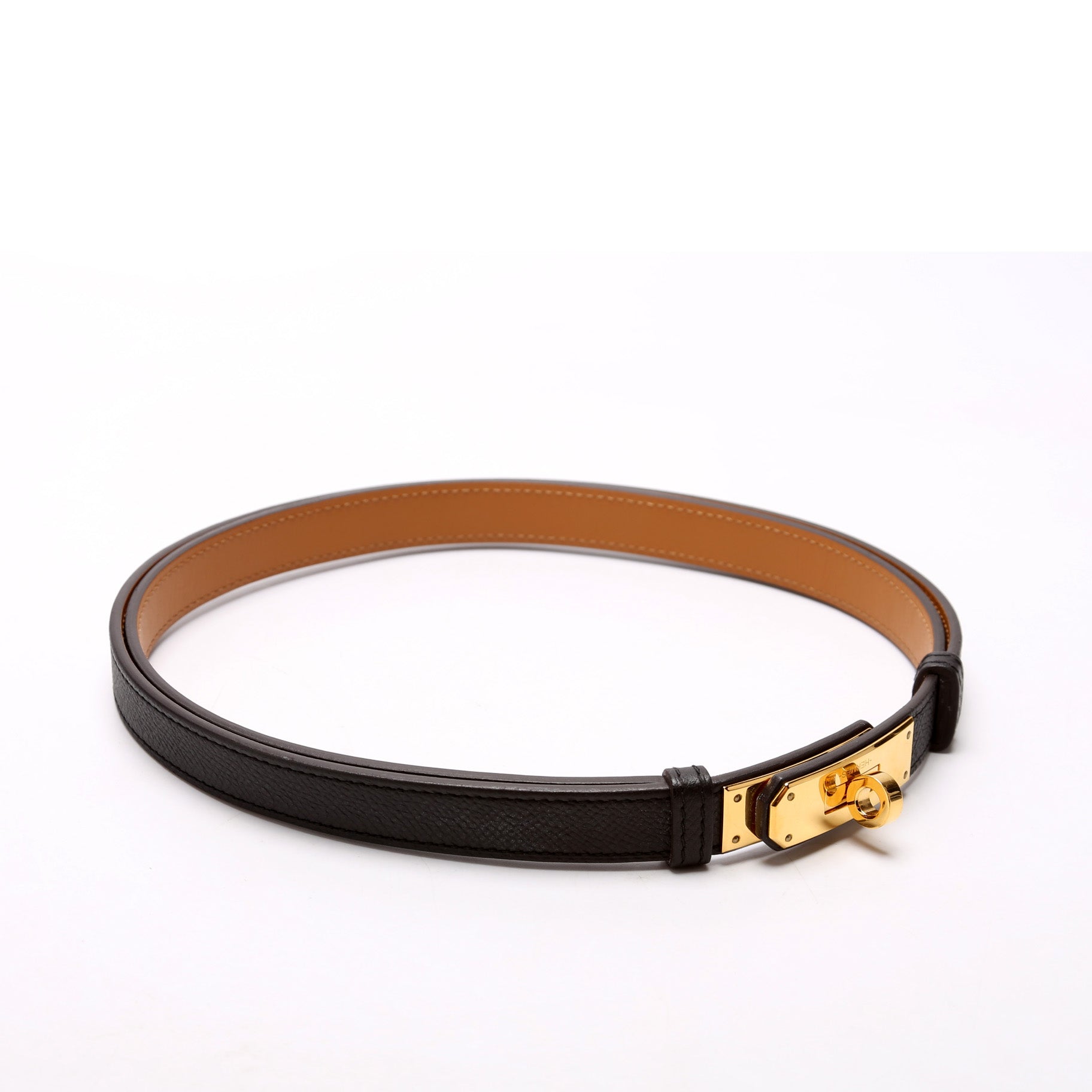 Kelly 18 Epson Leather Adjustable Belt 24-39in Black