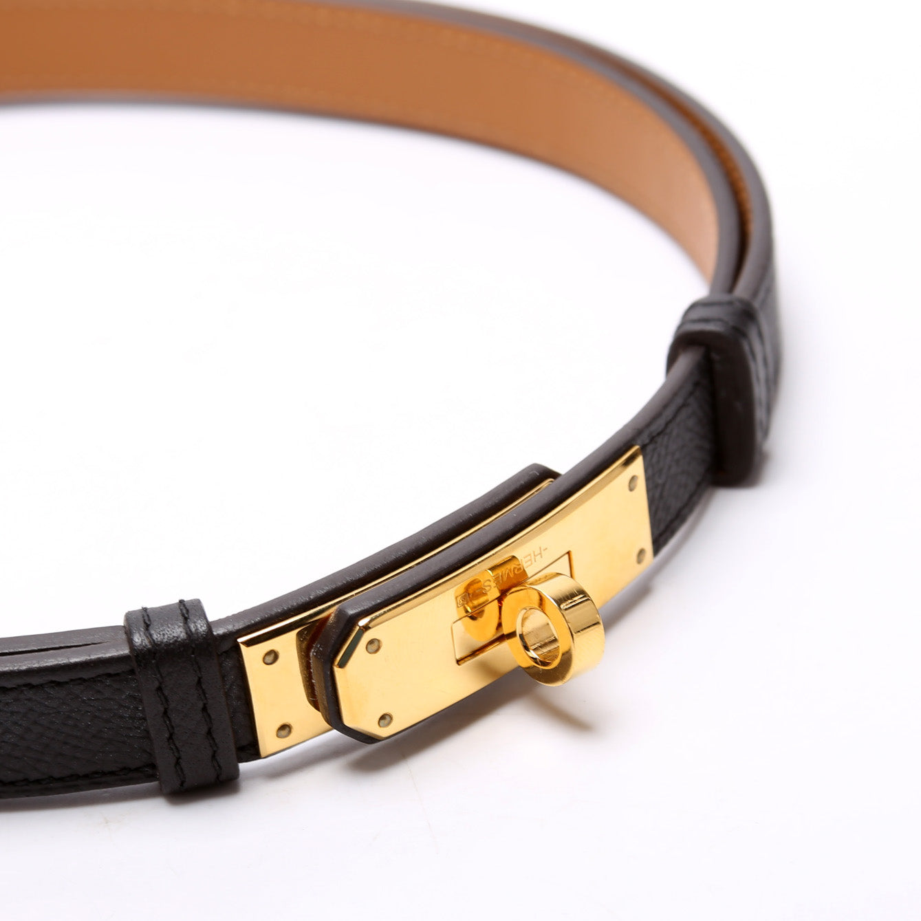 Kelly 18 Epson Leather Adjustable Belt 24-39in Black