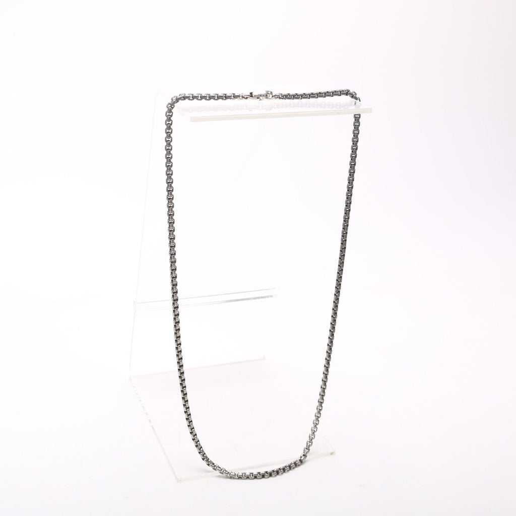 Box Chain Stainless Necklace Grey