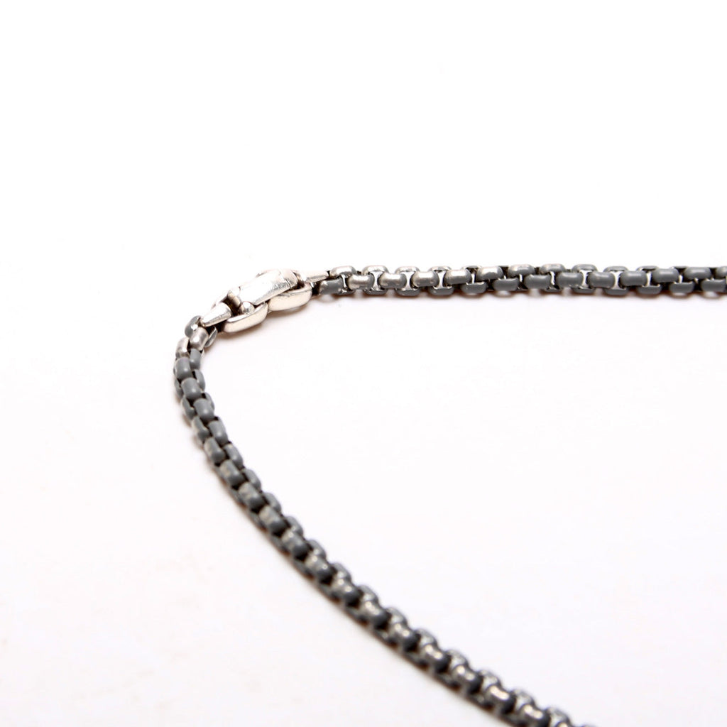 Box Chain Stainless Necklace Grey