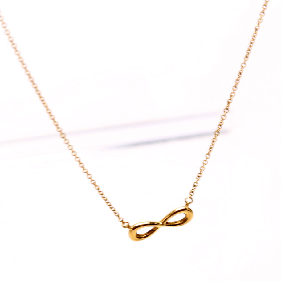 Infinity Pendant Necklace 18K Gold