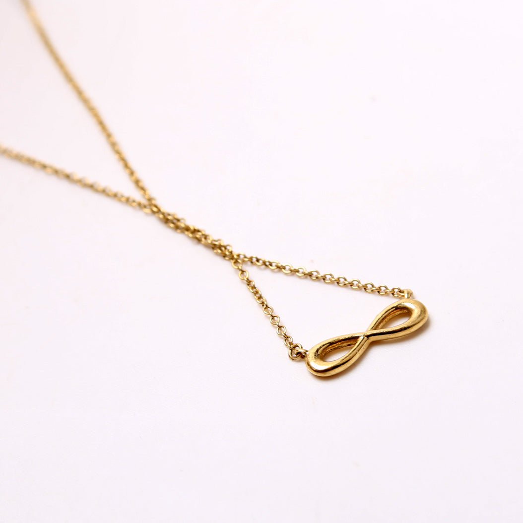 Infinity Pendant Necklace 18K Gold