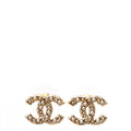 Pearl CC Stud Earrings Gold/Pearl