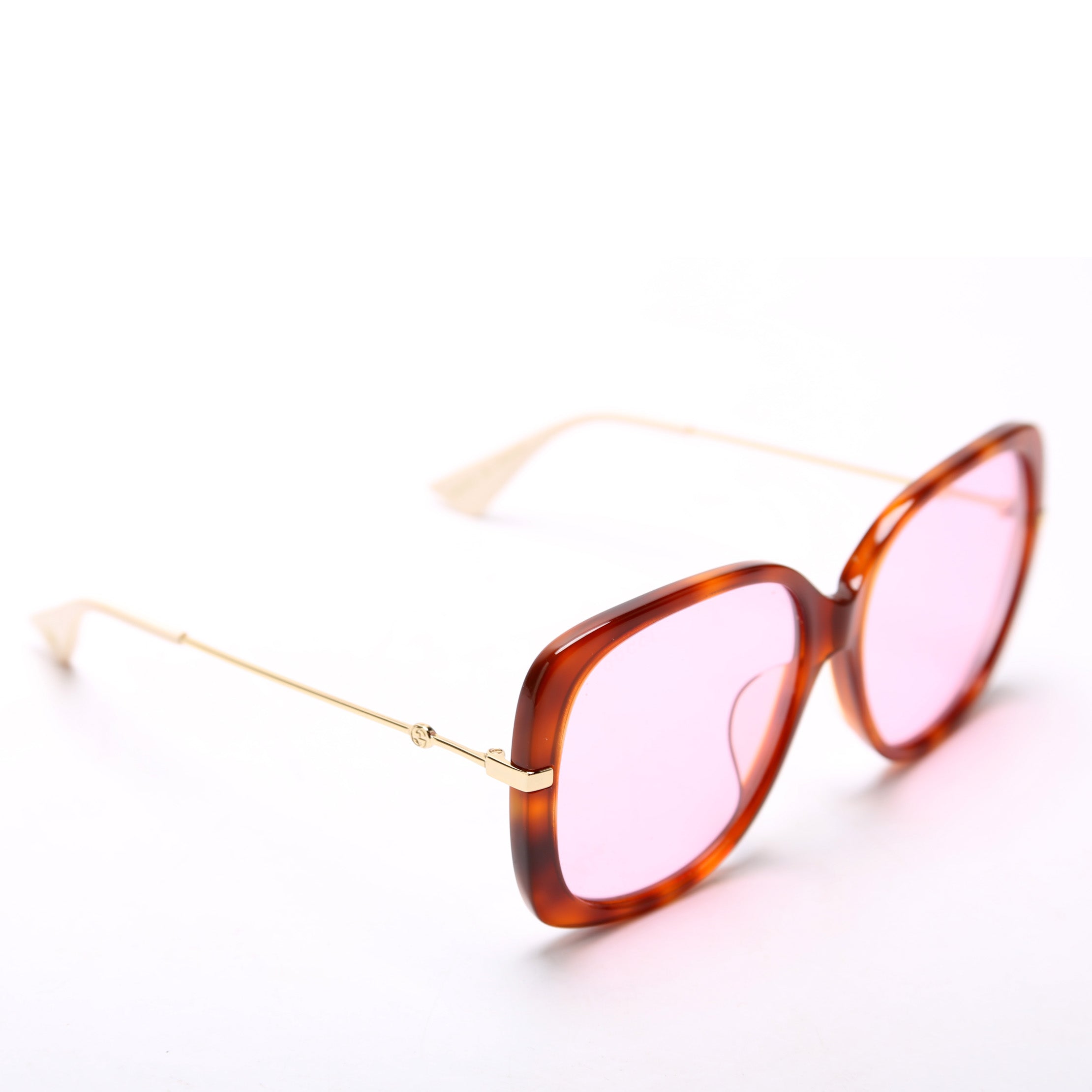 GG0511SA Square Sunglasses Brown/Pink