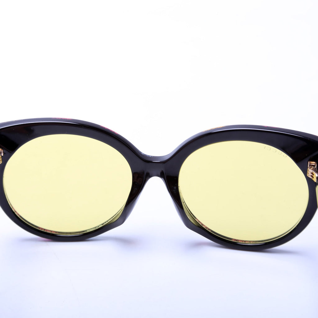 GG0325SA Round Cat Eye Glitter Sunglasses Multicolor/Yellow