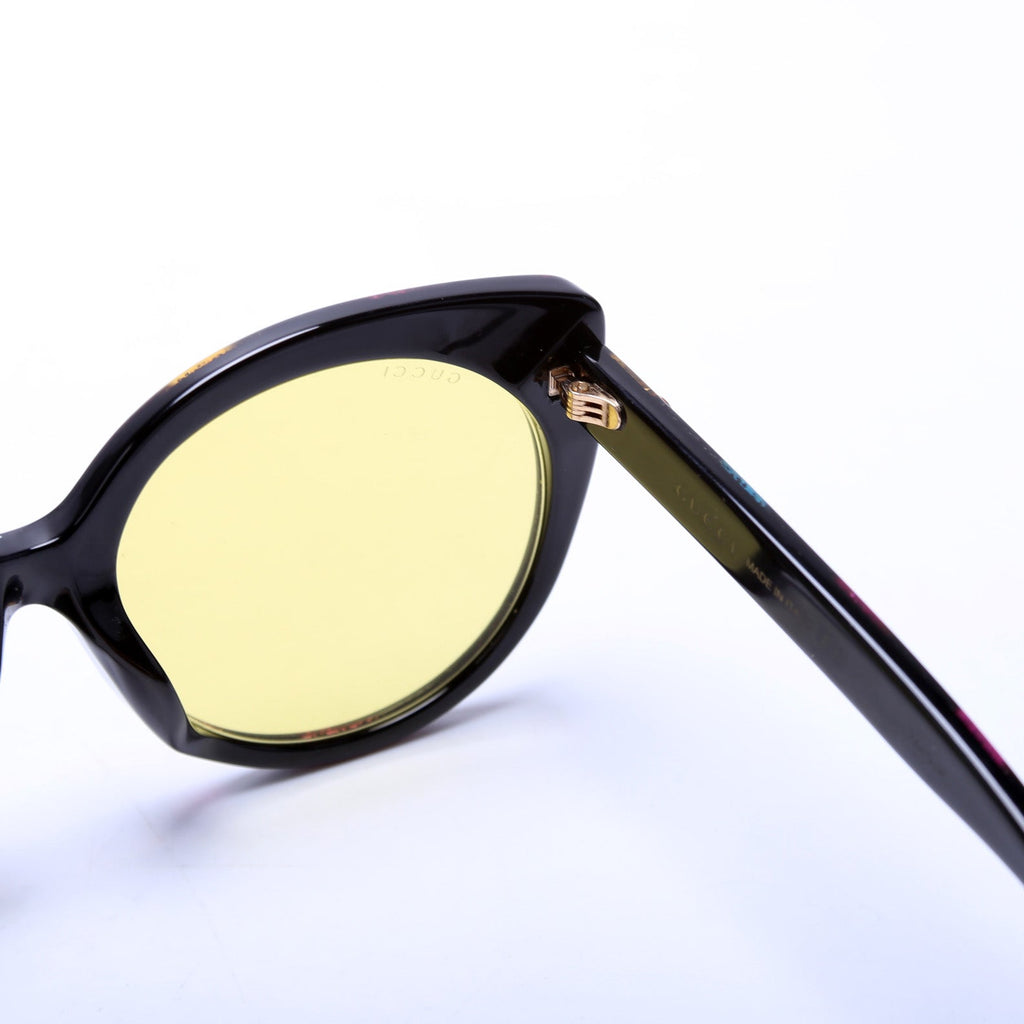 GG0325SA Round Cat Eye Glitter Sunglasses Multicolor/Yellow