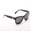5380-A CC Square Acetate Sunglasses Black