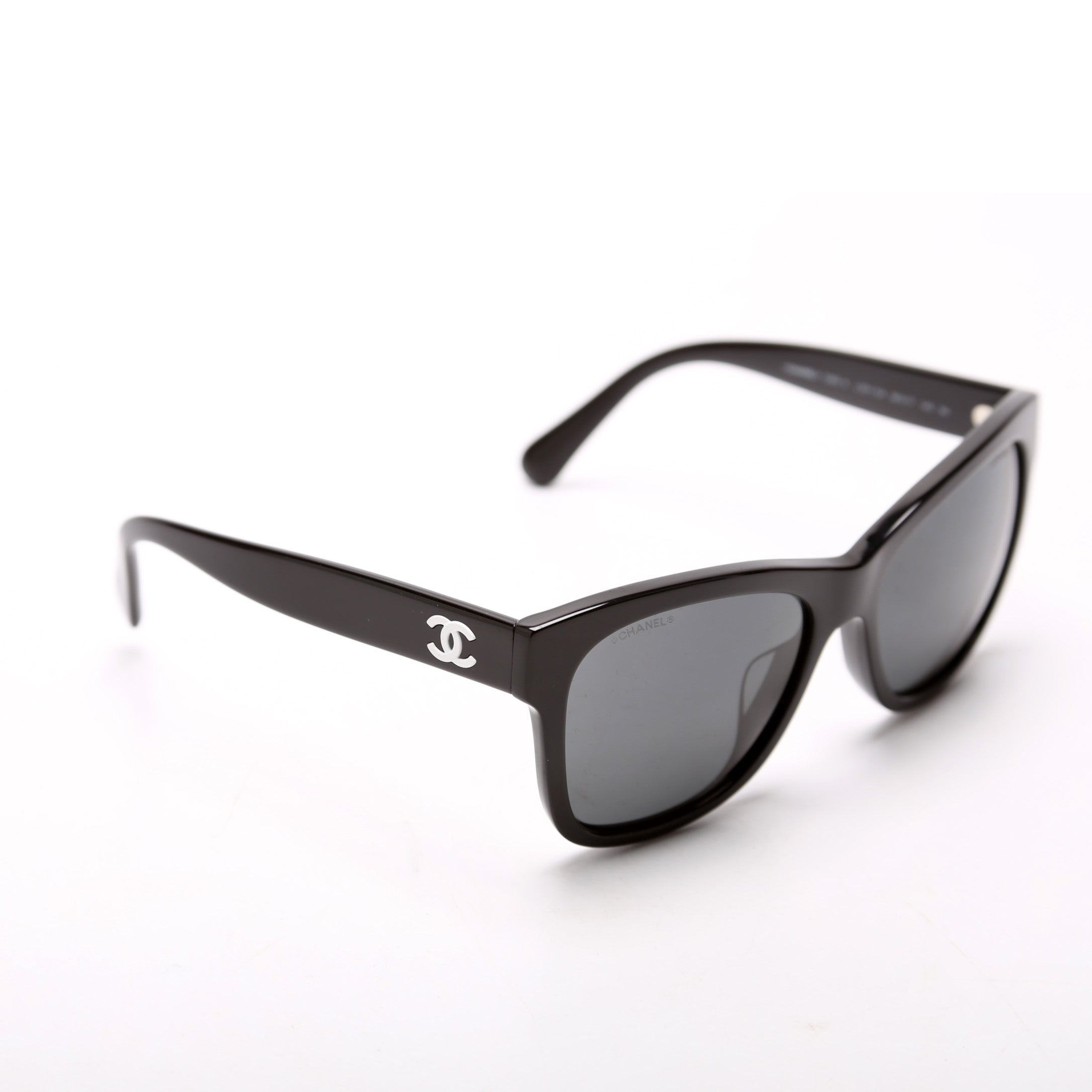 5380-A CC Square Acetate Sunglasses Black