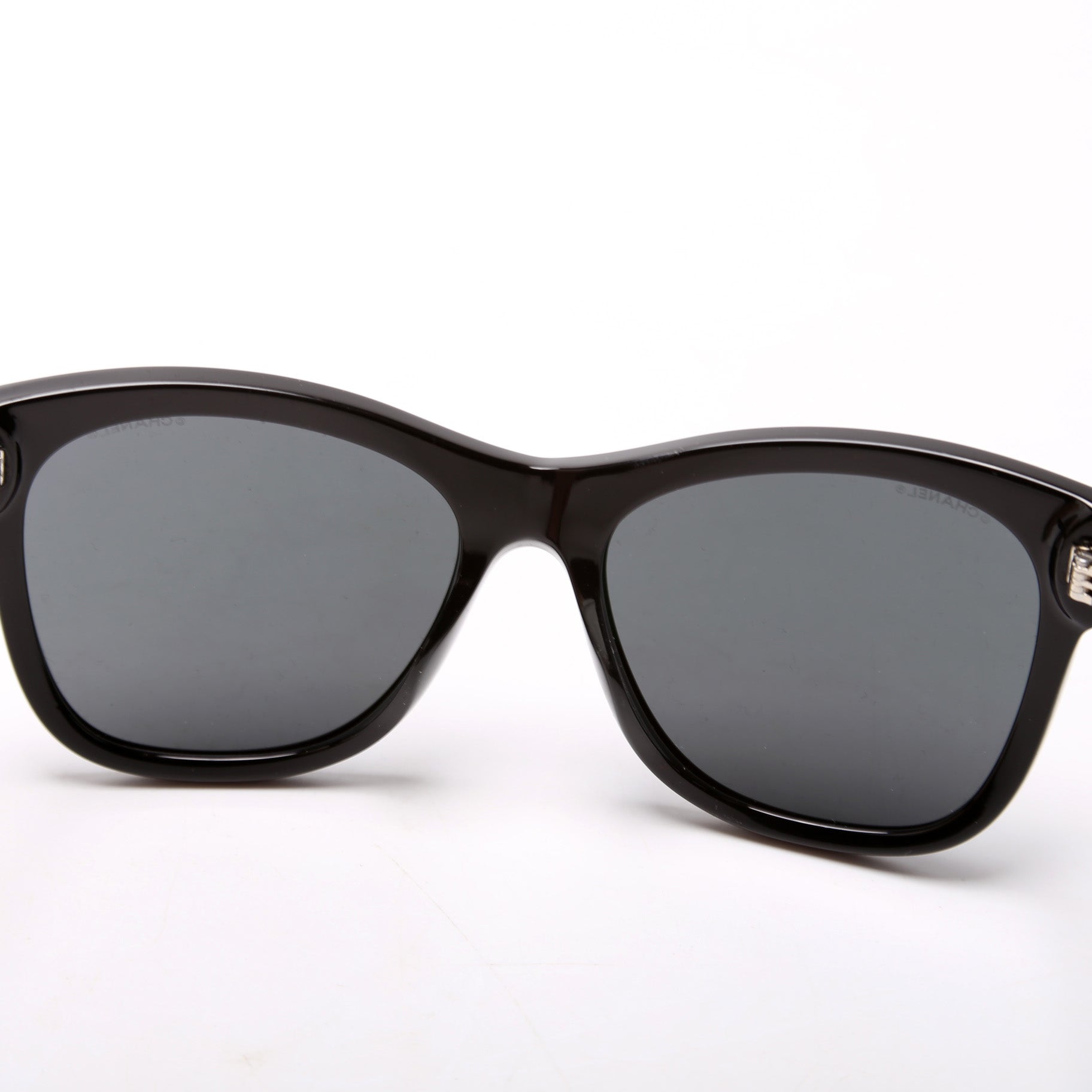 5380-A CC Square Acetate Sunglasses Black