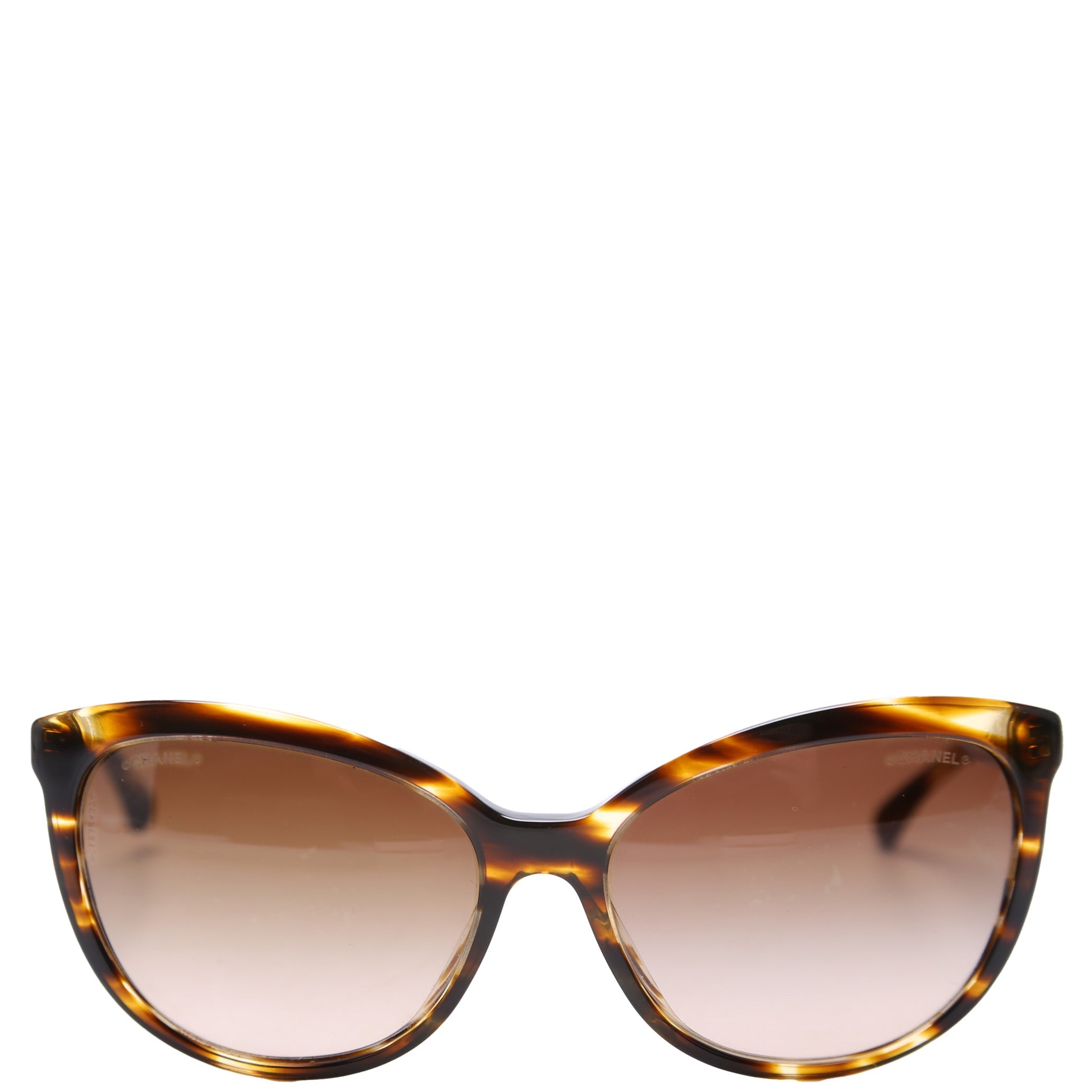5307-B CC Crystal Baguette Sunglasses Brown/Gold