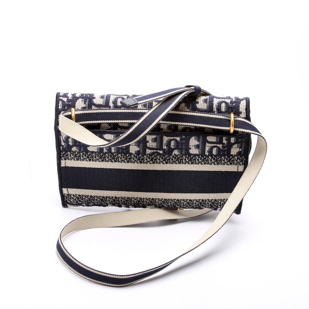 Slim Saddle Belt Bag Oblique Navy