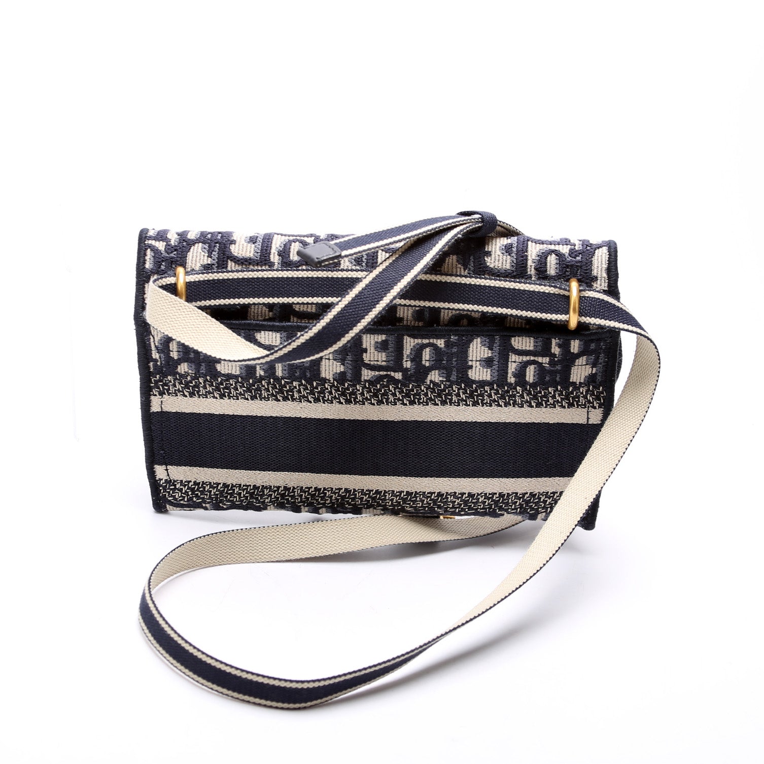 Slim Saddle Belt Bag Oblique Navy
