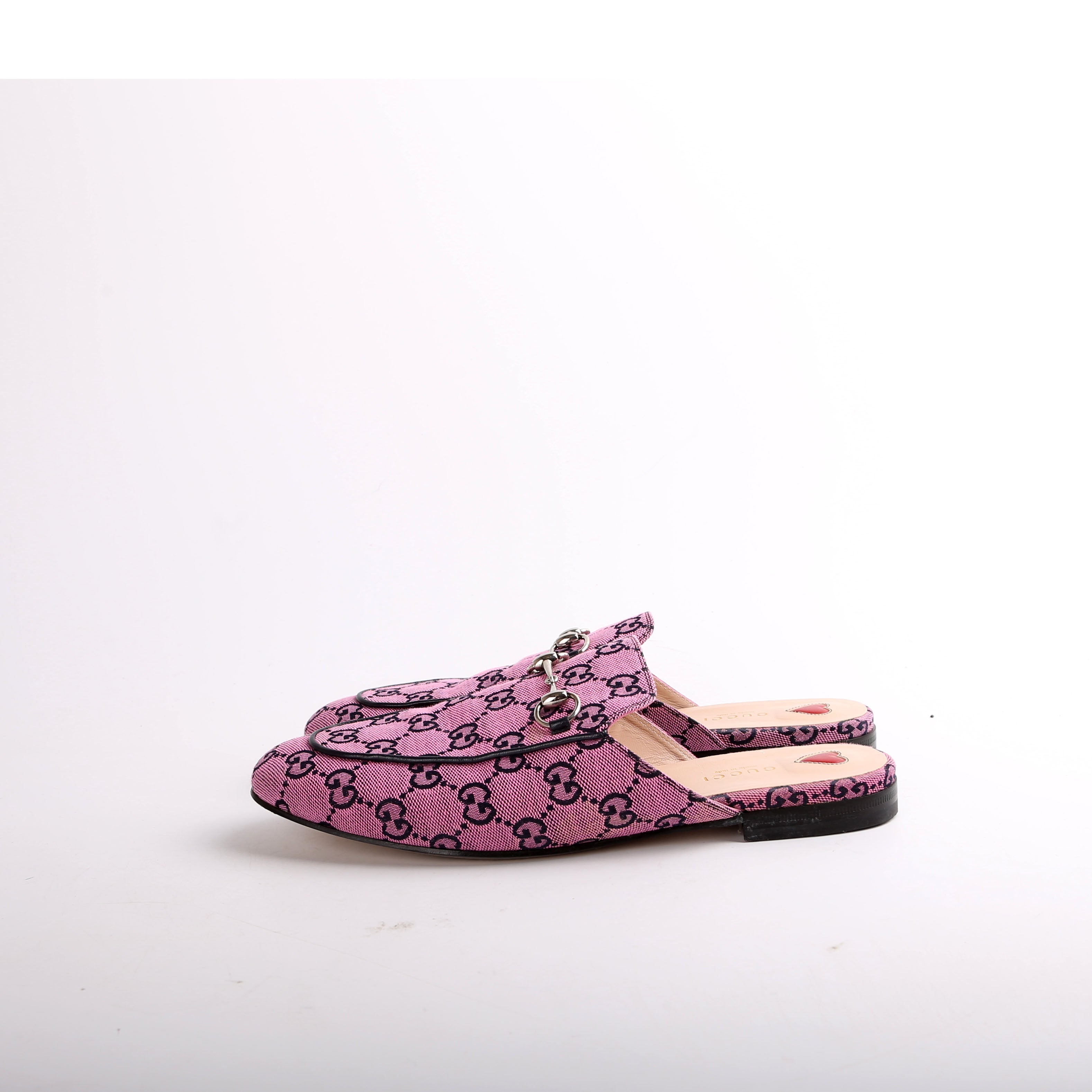 Gucci GG Canvas Princetown Mules Size 39.5