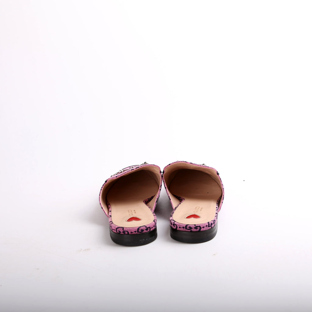 Gucci GG Canvas Princetown Mules Size 39.5