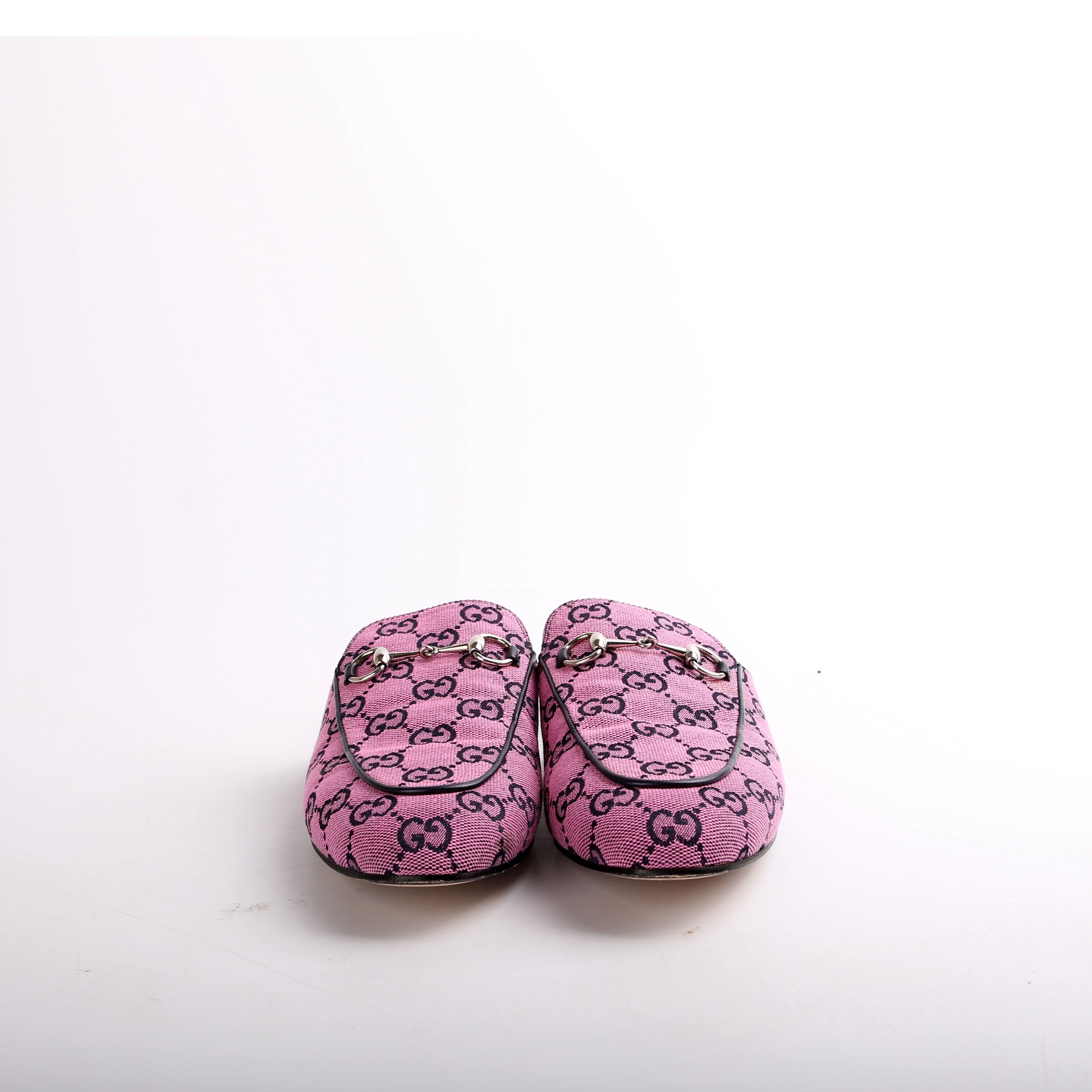 Gucci GG Canvas Princetown Mules Size 39.5
