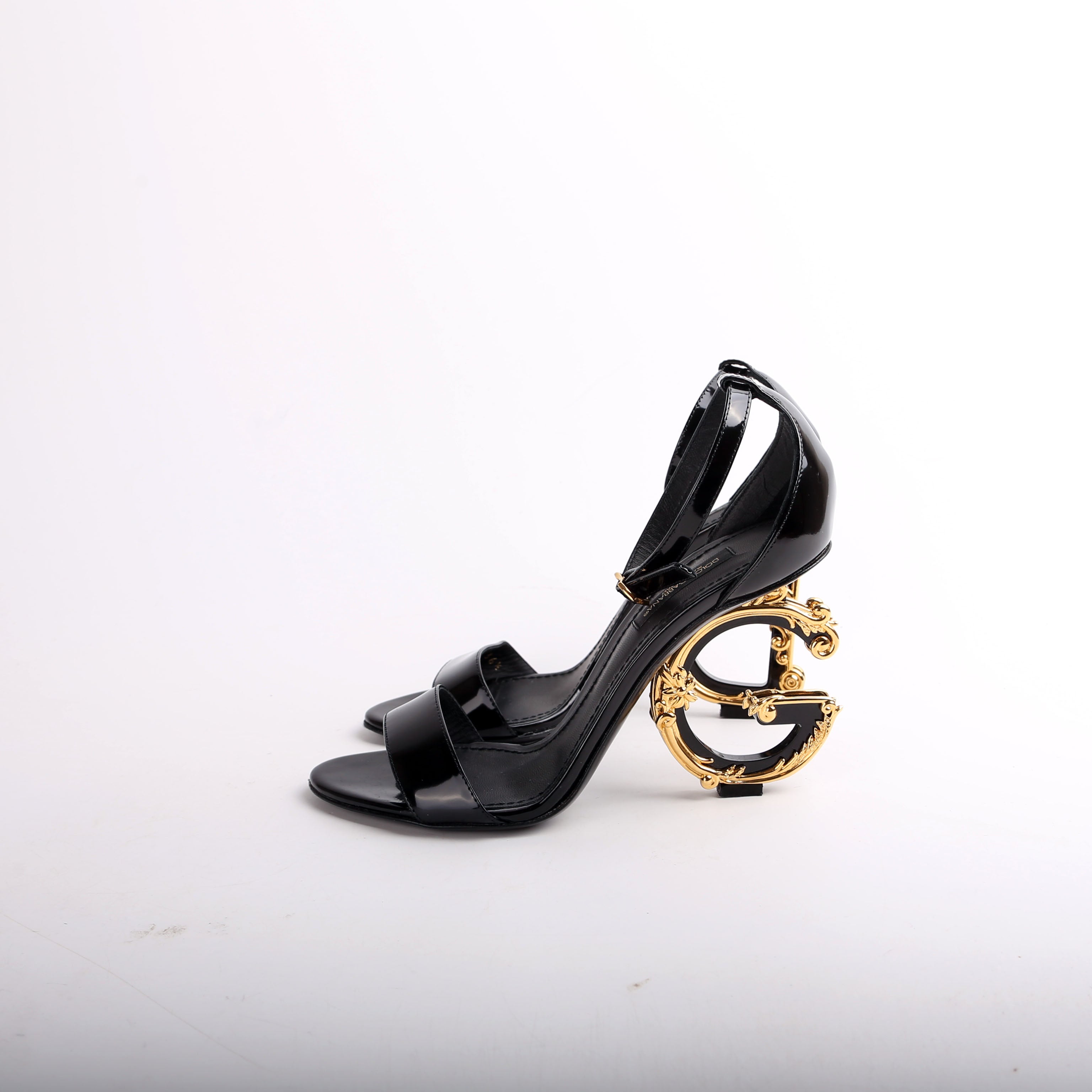 Sculpted Baroque Logo Sandals Size 36.5