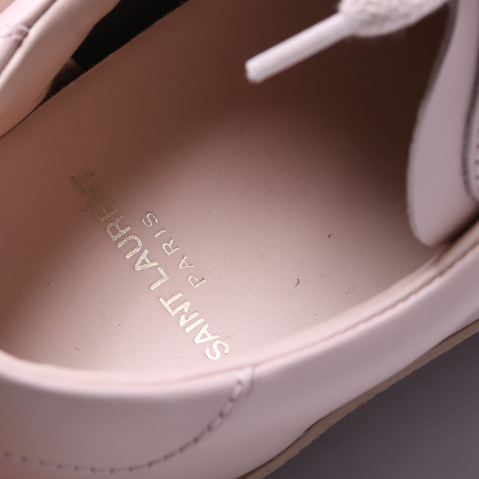 SAINT LAURENT Court Classic SL/06 Leather Sneakers Size 37.5 Pink