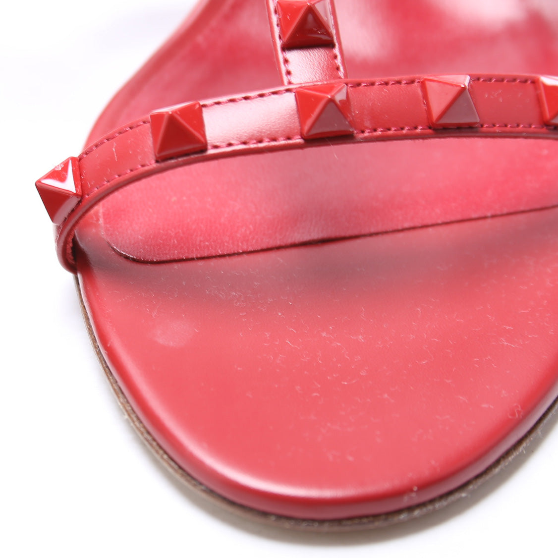 Rockstud Caged 60MM Mules Size 41 Red