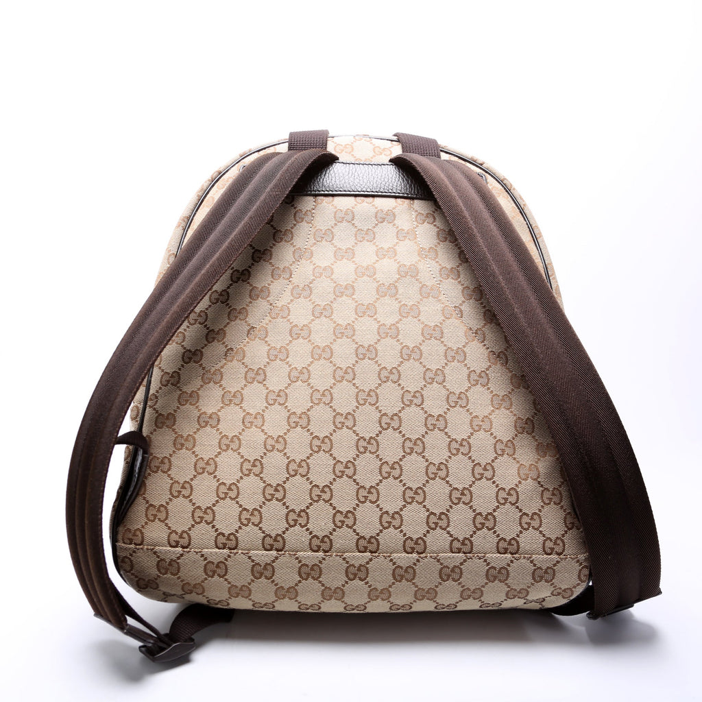 449906 GG Canvas Travel Backpack Brown