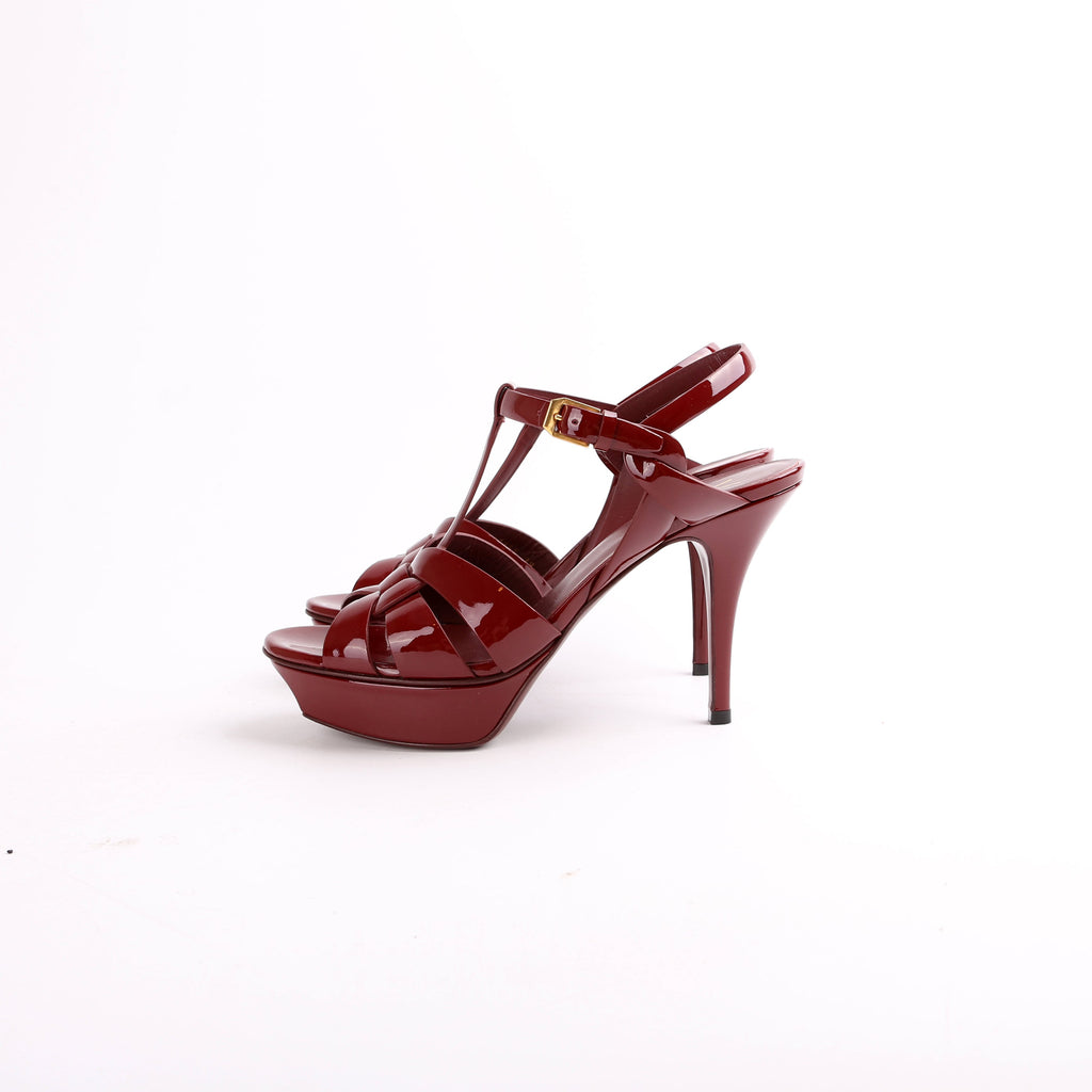 Tribute Patent Platform Sandal Heels Size 38
