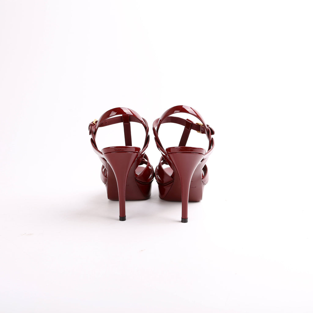 Tribute Patent Platform Sandal Heels Size 38