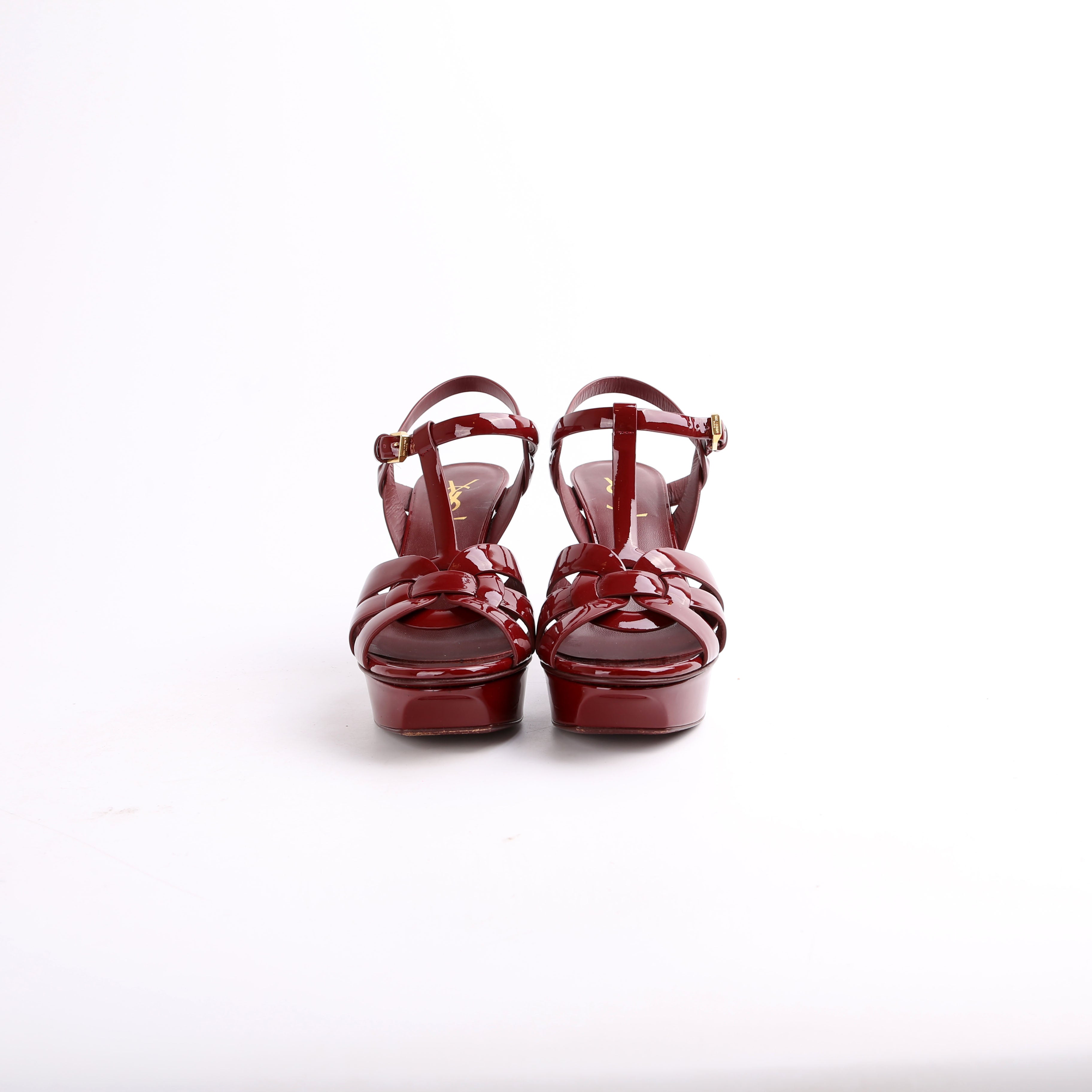 Tribute Patent Platform Sandal Heels Size 38